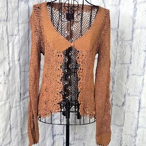 ×COLOR WORKS Cozy‎ Brown Cardigan Sweater for Effortless Style